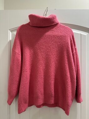 Topshop Pink Turtleneck Sweater